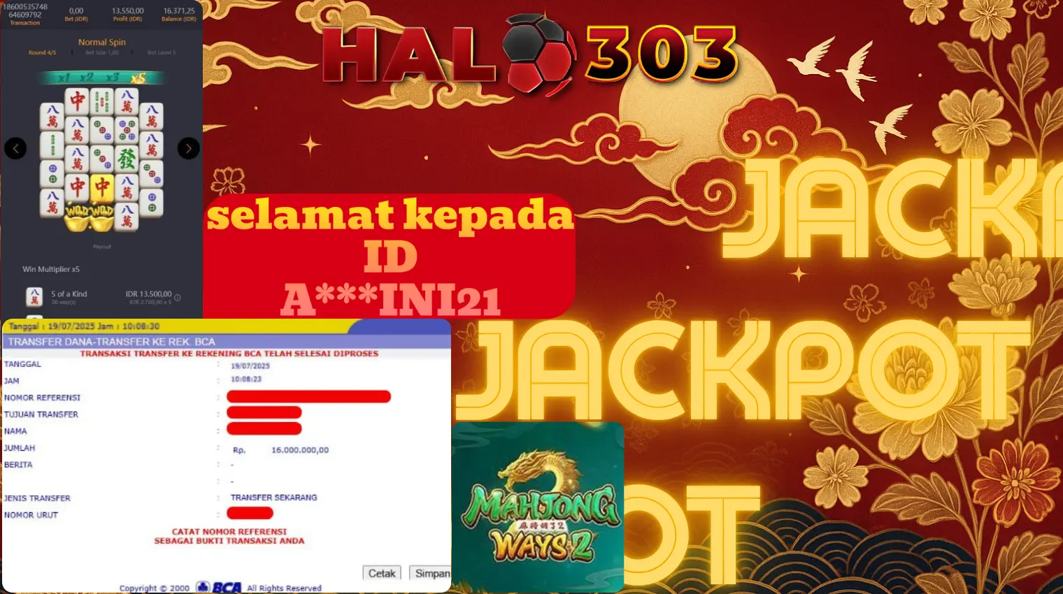 Bukti Jackpot HALO303